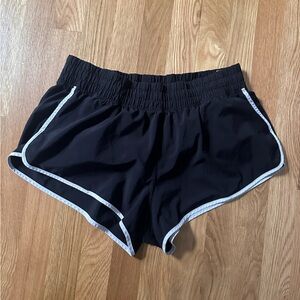 Black Women's Running Shorts with White Trim